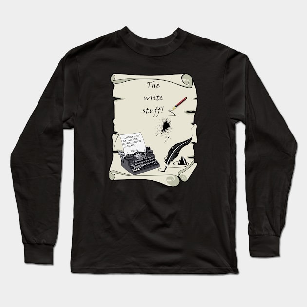 The Write Stuff Long Sleeve T-Shirt by The Bloody Brit